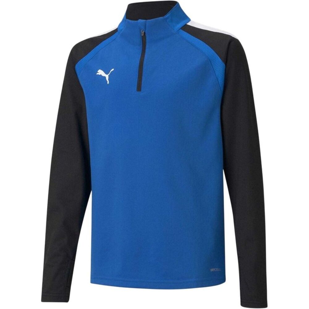 Puma Childrens/Kids TeamLIGA Quarter Zip Fleece Top / Blue
